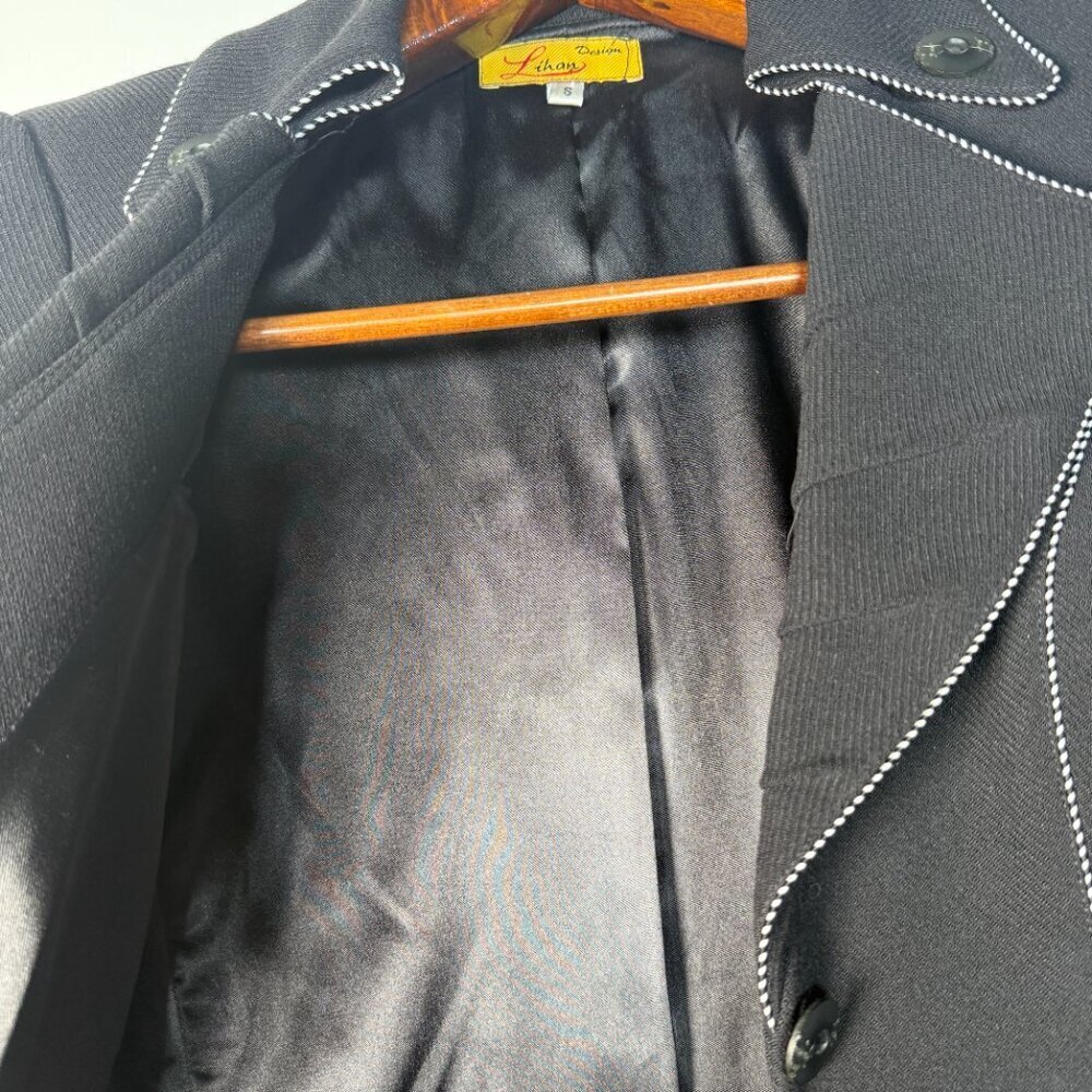 Lihan Design Stunning Black Jacket- Size Small - Picture 8 of 10